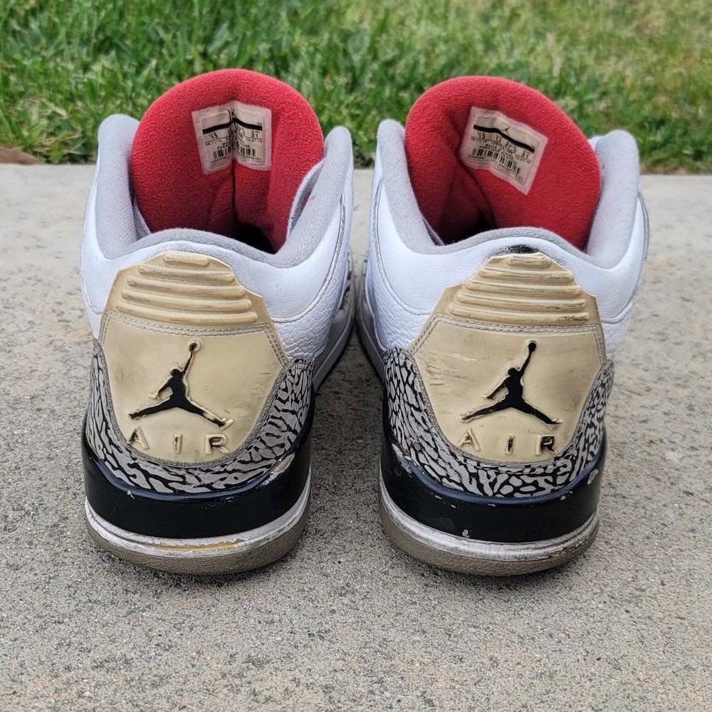 Nike Air Jordan Retro 3 Cement Grey Shoes - Picture 4 of 10